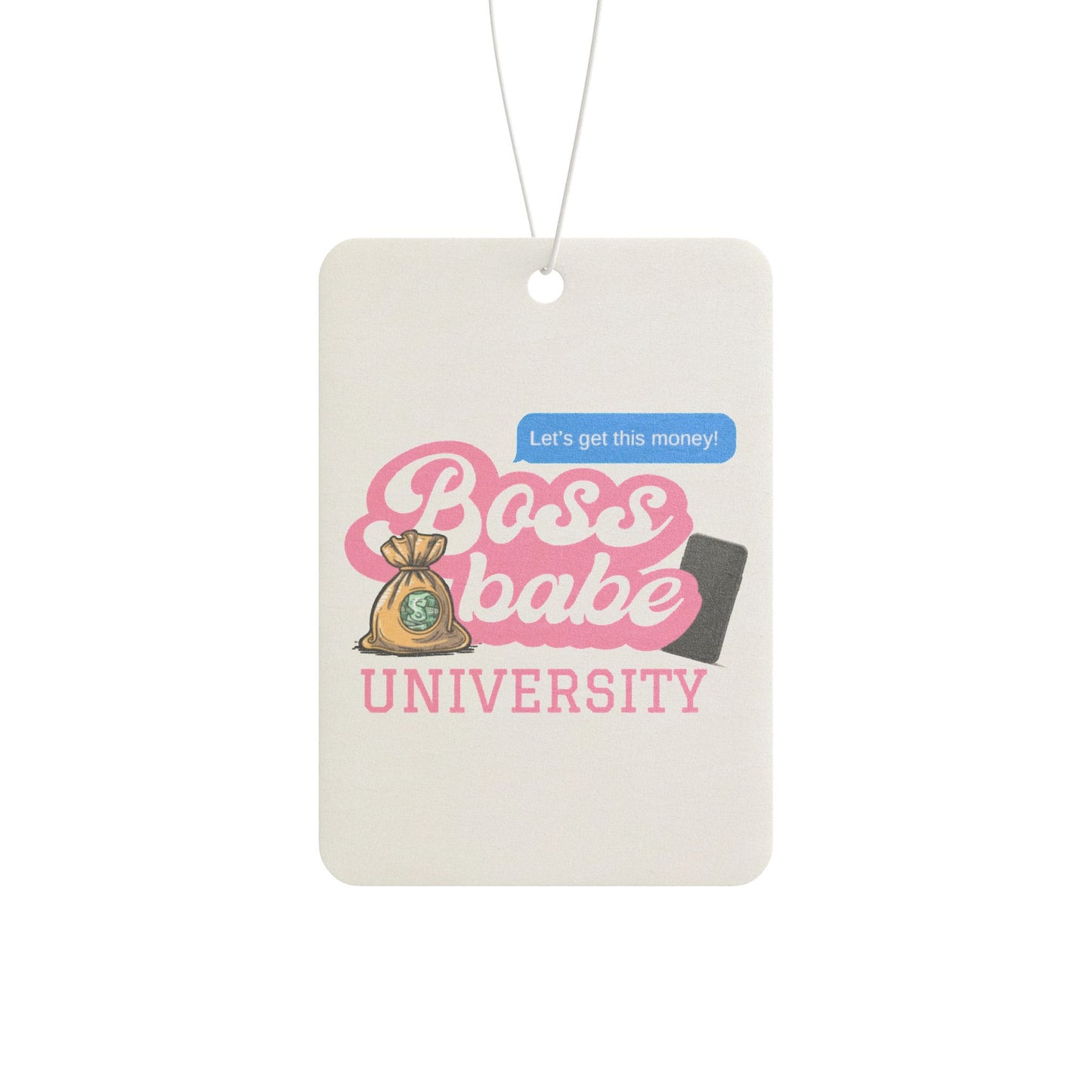 Boss Babe University Car Air Freshener - Motivational Aromatherapy Tag