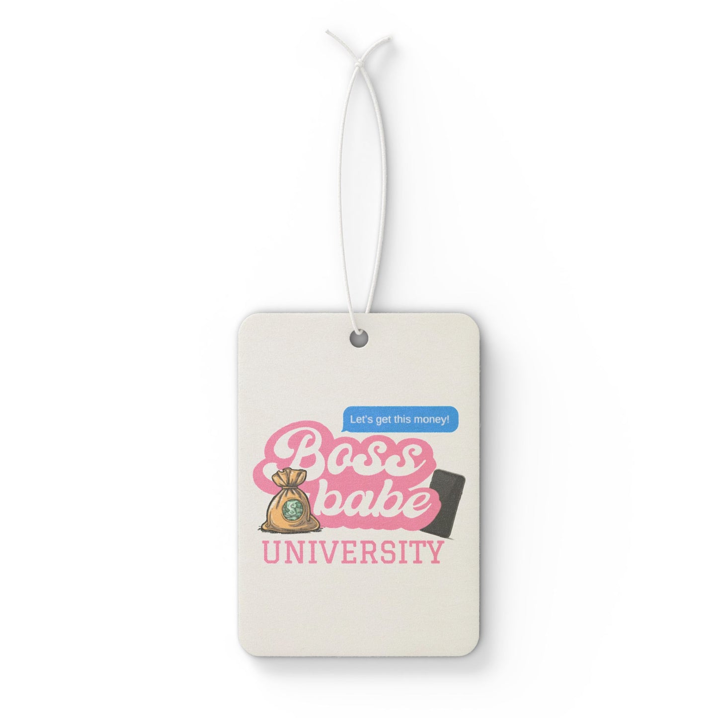 Boss Babe University Car Air Freshener - Motivational Aromatherapy Tag