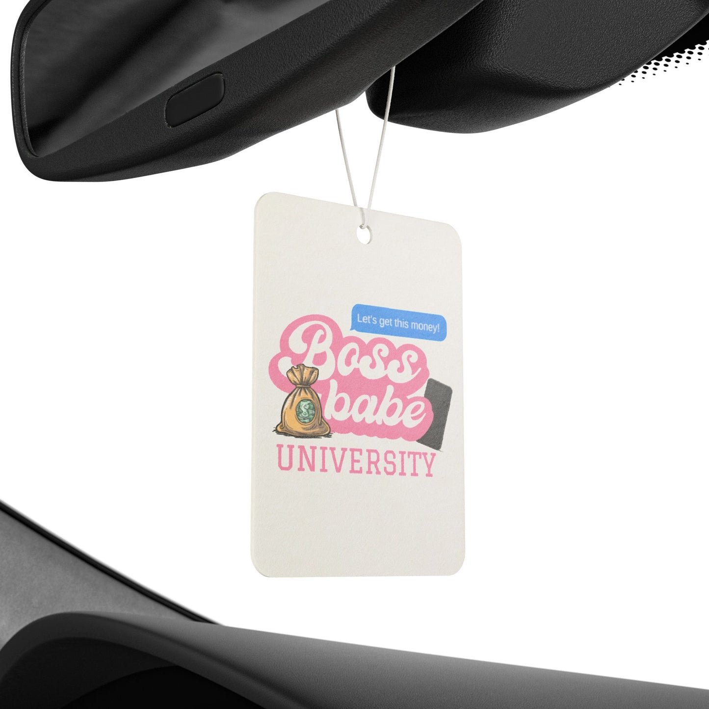 Boss Babe University Car Air Freshener - Motivational Aromatherapy Tag