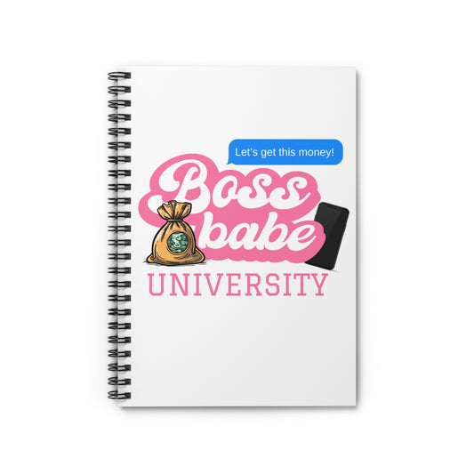 Boss Babe University Spiral Notebook - Ruled Line